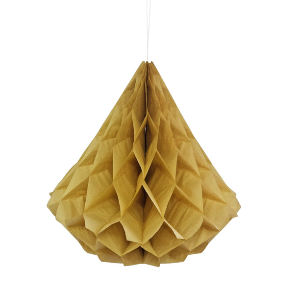 Gold Paper Hanging Honeycomb Diamond Lanterns Eid Party Decoration
