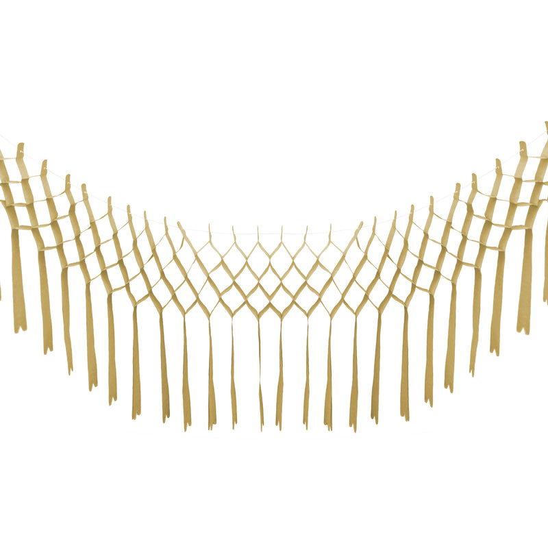 Gold Paper Hanging Garland Eid Party Decoration - 3 Metre