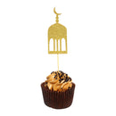 Pack of 20 Gold Glitter Mosque Cocktail Sticks