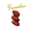 Pack of 10 Gold Glitter Ramadan Cocktail Sticks