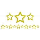 Gold Glitter Cutout Stars Bunting - 2 meters