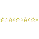 Gold Glitter Cutout Stars Bunting - 2 meters