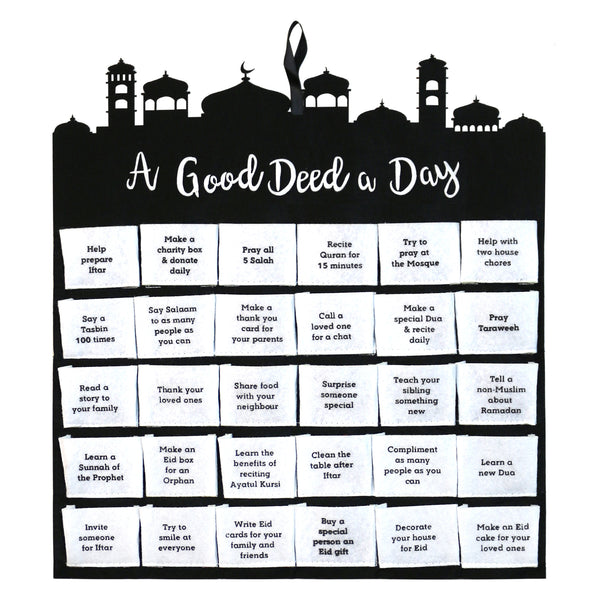 'A Good Deed A Day' Felt Ramadan Calendar - Black(AH2301)