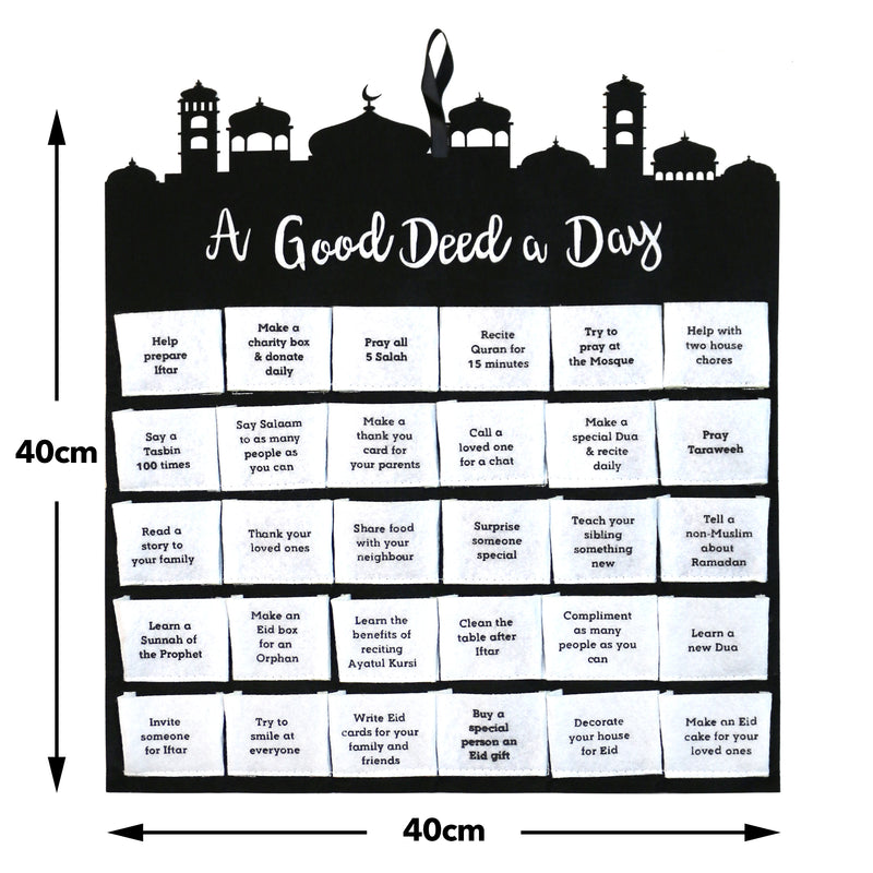 'A Good Deed A Day' Felt Ramadan Calendar - Black(AH2301)