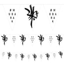 #MUBARAK Modern Abstract White Triangle Paper Bunting