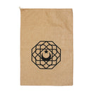 Medium Crescent Moon Geometric Eid Mubarak Hessian Gift Sack (60x40cm)
