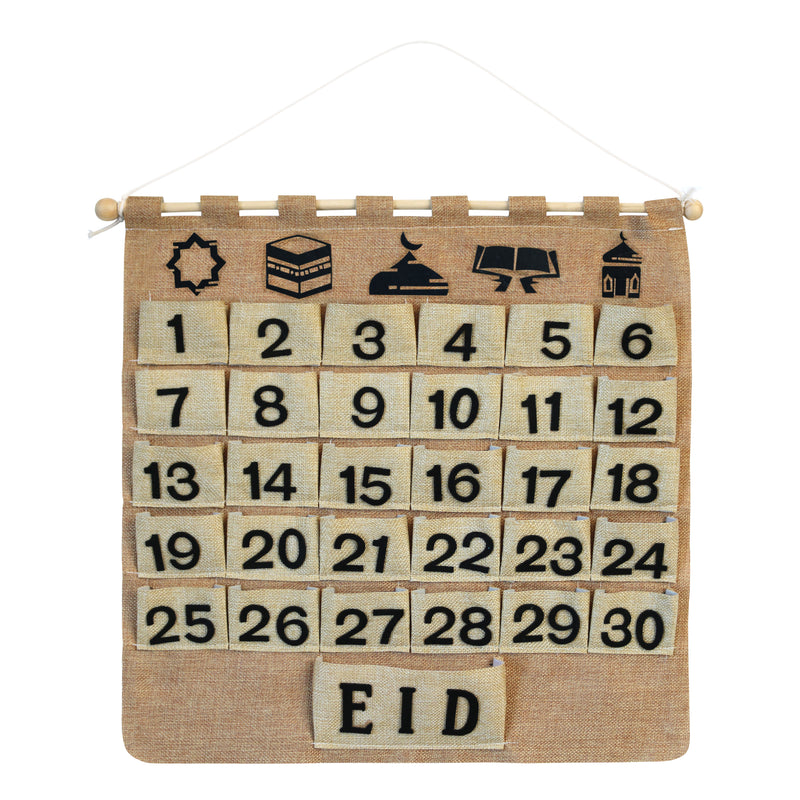 Rustic Shabby Chic Hessian Ramadan Calendar(AH2301)