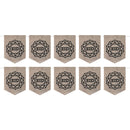 Hessian Geometric Pattern Eid Mubarak Pennant Bunting - 2 meters