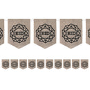 Hessian Geometric Pattern Eid Mubarak Pennant Bunting - 2 meters