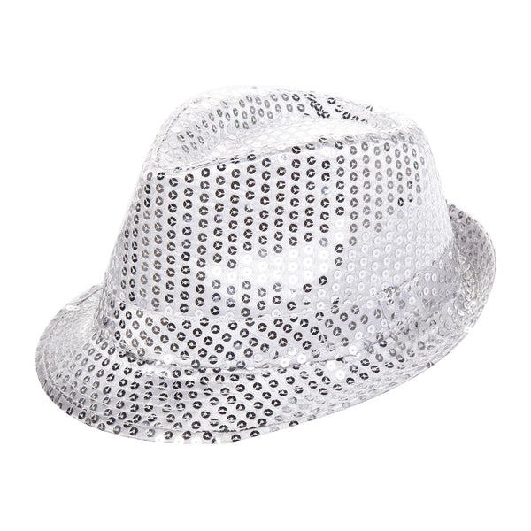 Silver Sequin Fedora Eid Party Dress Up Hat