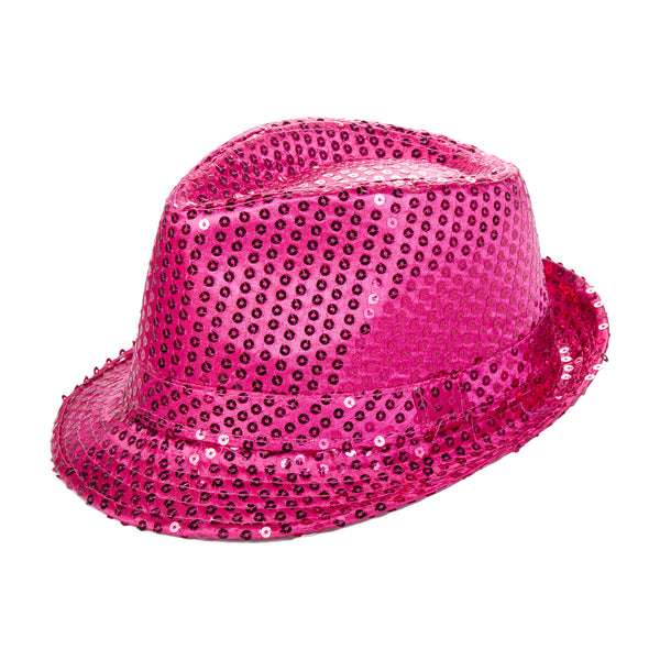Pink Sequin Fedora Eid Party Dress Up Hat