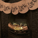 Hessian Arabic Ramadan Mubarak Round Edged Pennant Bunting - 2 meters