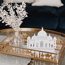 Golden Metal & Mirror Eid & Ramadan Large Rectangle Serving Tray(757-1)