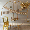 Eid Mubarak 'Letters' Natural Hessian Pennant Bunting