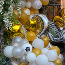 Pack of 2 Silver Crescent Moon Eid & Ramadan Foil Balloon