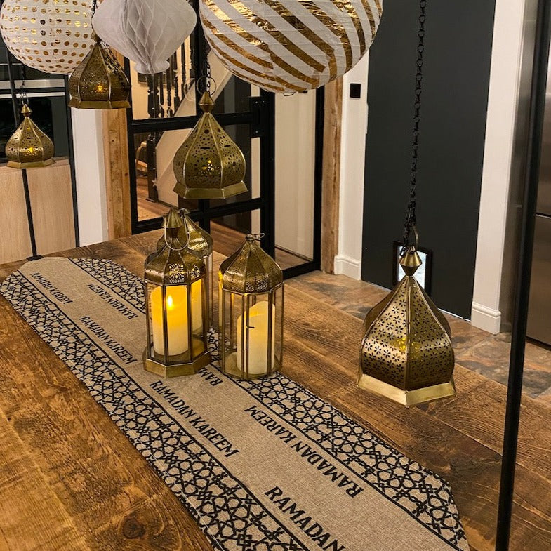 Ramadan Kareem Hessian Table Runner