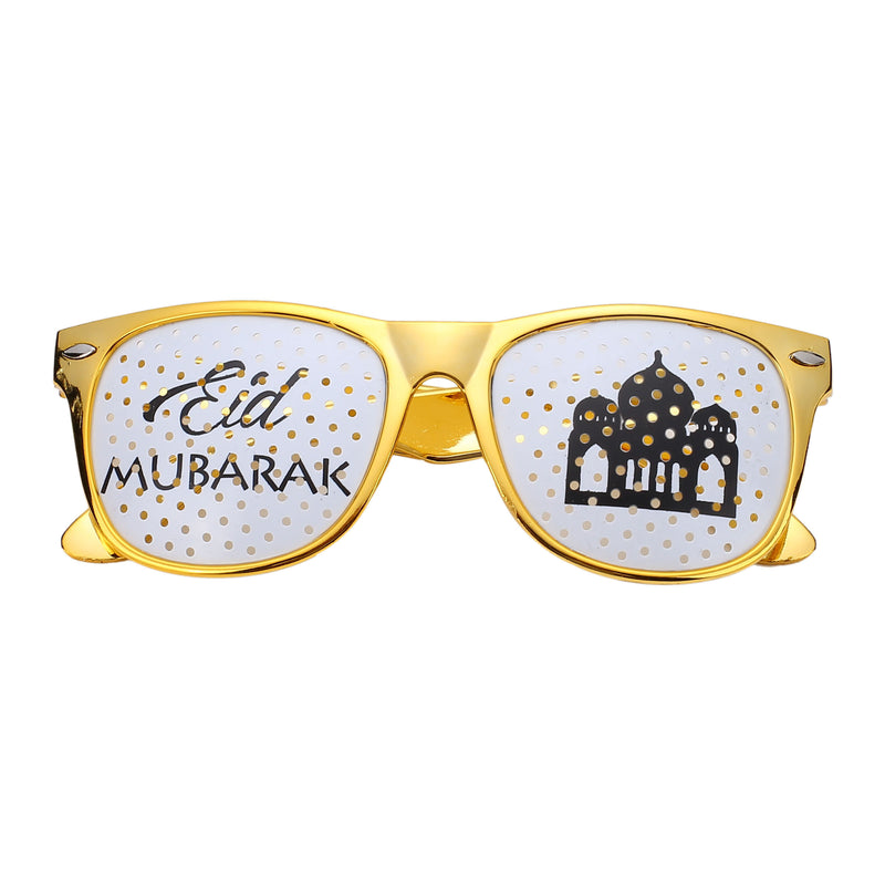 'Eid Mubarak' Mosque Perforated Novelty Glasses