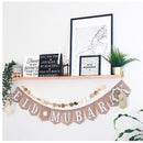 Eid Mubarak 'Letters' Natural Hessian Pennant Bunting