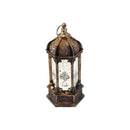 4 x Antique Brass Style Plastic & Mirrored Glass LED Lanterns (YY0414)