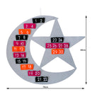 Grey Crescent Moon & Star Felt Ramadan Calendar