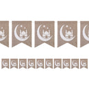 Hessian Mosque & Moon Eid Mubarak Pennant Bunting - 2 meters