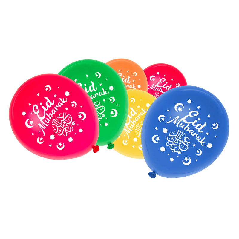 Eid Mubarak Pastel Paper Hanging Fans, Lantern Bunting & Balloons Set