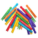 Pack of 12 Multicolour Wooden Eid Arts & Crafts Dolly Pegs