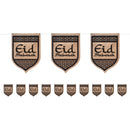 Geometric Hessian 'Eid Mubarak' Bunting, Scroll & Balloons Set (Set 22-6)