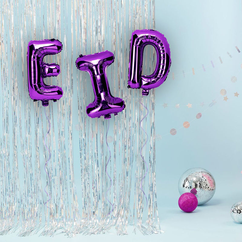 Purple 'Eid Mubarak' Foil Letter Balloons