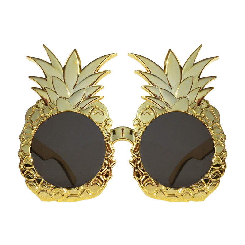 Gold Pineapple Novelty Fancy Dress Glasses