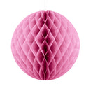 Pack of 2 Pink Paper Hanging Honeycomb Sphere Balls Eid Party Decoration