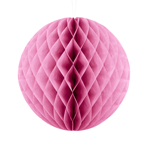 Pink Paper Hanging Honeycomb Sphere Balls Eid Party Decoration