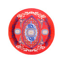 Red Ornate Floral Eid Party Paper Plates (10 Pack)