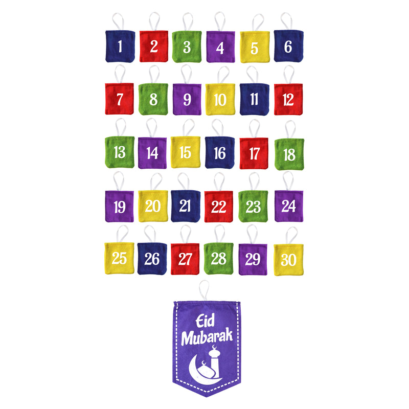 Multicolour Ramadan Calendar Felt Bunting