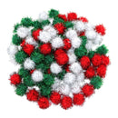 Red, White & Green Glitter Eid Arts & Crafts Pom Poms