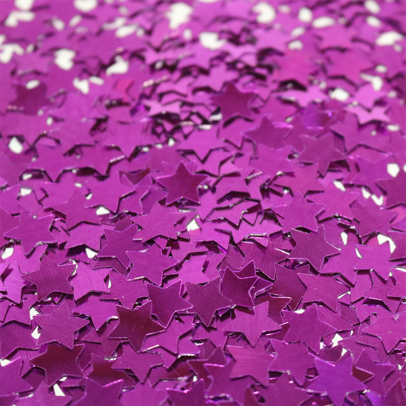 Purple Metallic Star Shaped Eid Table Confetti