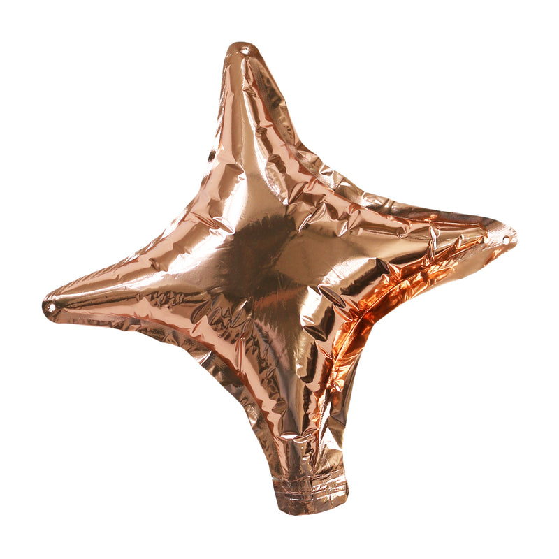 Pack of 4 Rose Gold 4 Point Mini Star Eid & Ramadan Foil Balloon (20cm)