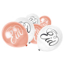 Rose Gold & White Eid Calligraphy Balloons (12 Pack)