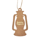 10 Gift Tags With Natural Hessian String - 'Ramadan Mubarak' Lantern
