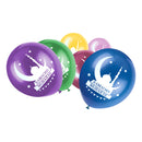 Multicolour Ramadan Mubarak Mosque & Moon Balloons (12 Pack)