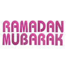 Pink Glitter Letter Ramadan Mubarak Hanging Bunting Decoration - 2 meters