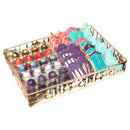 Golden Metal & Mirror Eid & Ramadan Large Rectangle Serving Tray(757-1)