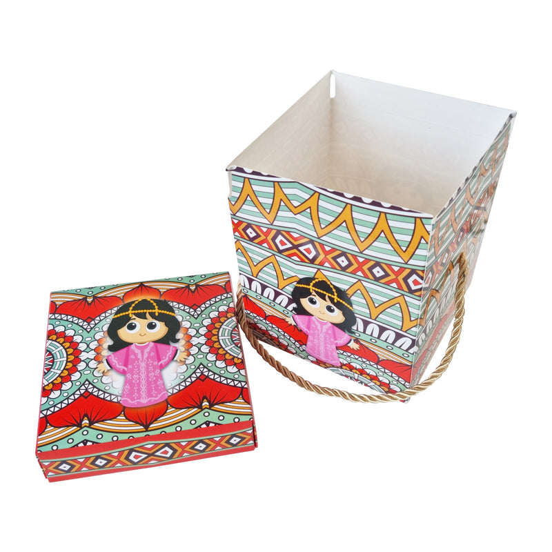 Girls Red Eid Mubarak Gift Favour Boxes (6 or 12 Pack)