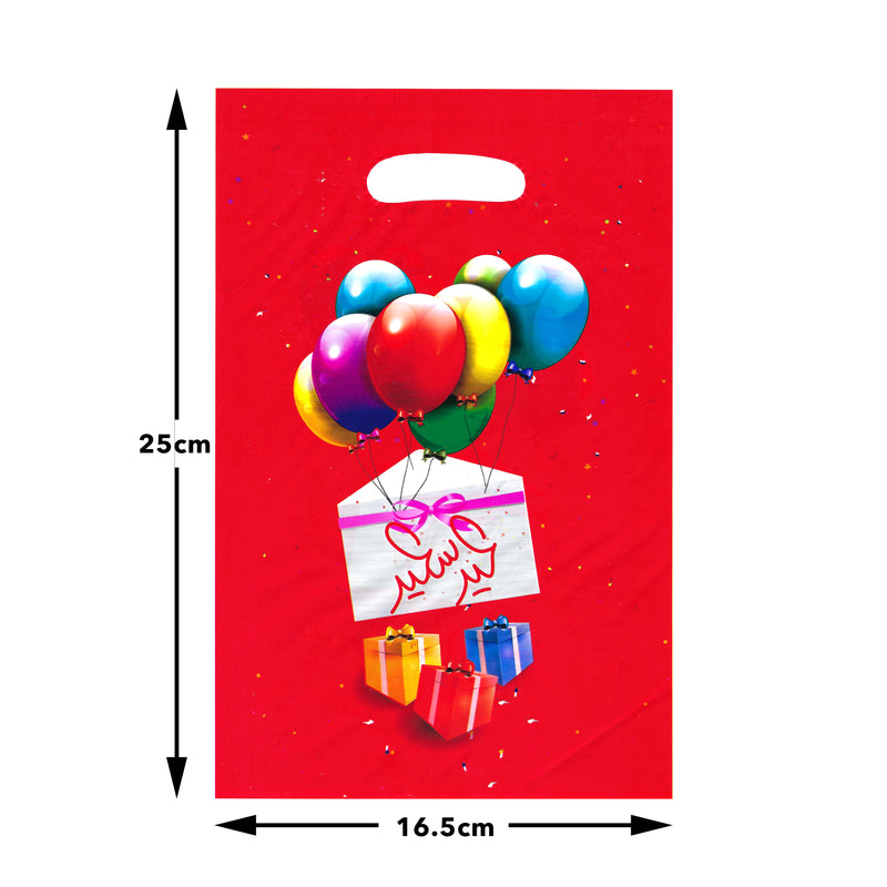 Pack of 10 Red Gift & Balloon Eid & Ramadan Party Bags