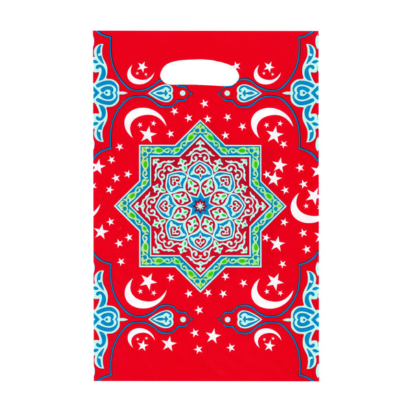 Pack of 10 Red Star Pattern Eid & Ramadan Party Bags