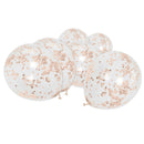 Rose Gold Confetti Clear Eid & Ramadan Balloons (9 Pack)