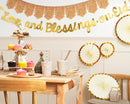 Gold 'Love And Blessings On Eid' Garland Card Bunting - 2m