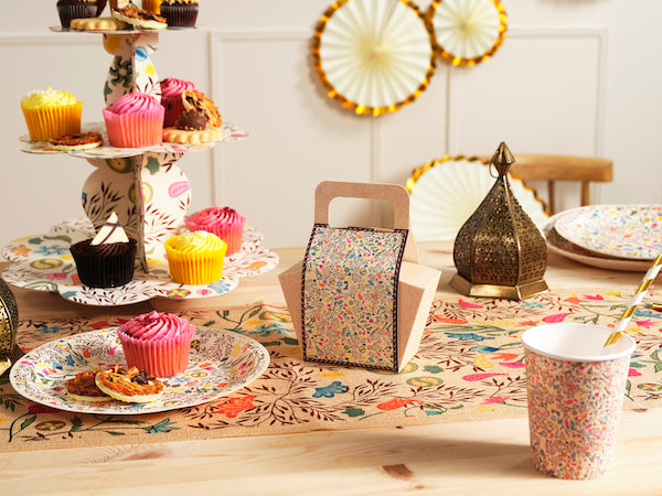South Asia Paisley Pattern Disposable Paper Plate & Cup Set