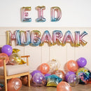 Multicolour Pastel 'Eid Mubarak' Foil Letter Balloons