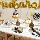 3-Tier Black/White & Gold Star Cardboard Serving Stand